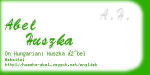 abel huszka business card
